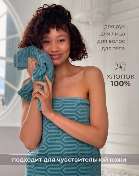 Набор махровых полотенец 3 в 1 Милан / 30х60см., 50х80см., 70х130см, 480 гр/м2